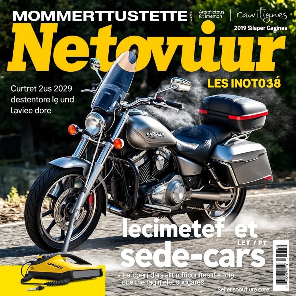Photo : Nettoyer les moto et les side-cars avec un nettoyeur vapeur